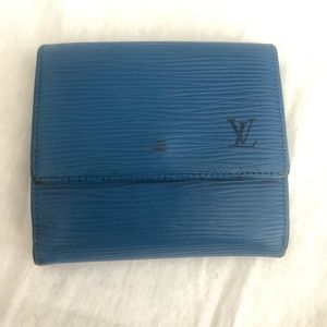 Louis Vuitton Epi Leather Blue Wallet
